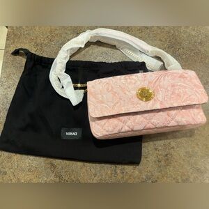 Versace Pink fabric shoulder bag
